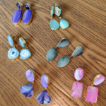 Brass and Gemstones earrings