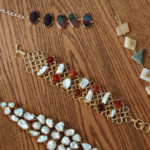 Brass and Gemstones bracelet