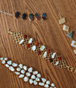Brass and Gemstones bracelet
